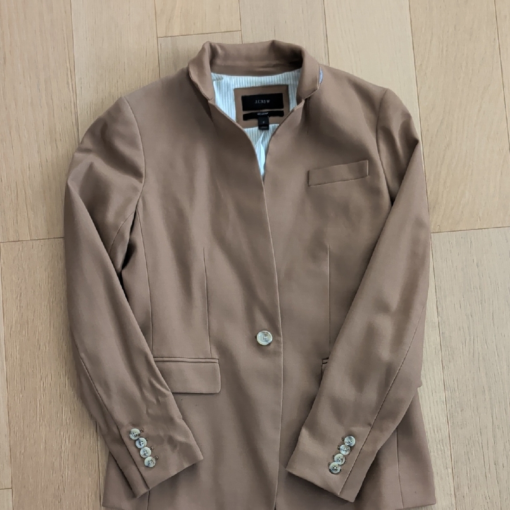 JCrew Camel Regent Blazer with Button Accents